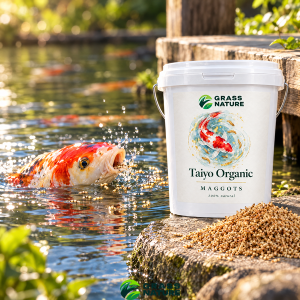 Лакомство для кои: сушёный опарыш Taiyo Organic &ndash; фото